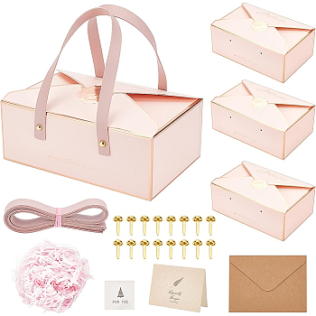 BENECREAT Gift Supplies, including Kraft Envelopes and Greeting Cards Set, Raffia Crinkle Cut Paper Shred Filler and CardBoard Boxes, Mixed Color, Envelopes and Greeting Cards Set: 121x90x0.6mm, 4 set/bag