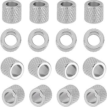 Unicraftale 30Pcs 304 Stainless Steel European Beads, Large Hole Beads, Column, Stainless Steel Color, 5x4.5mm, Hole: 3mm