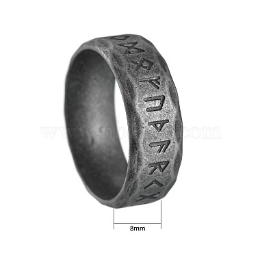 Viking Rune Titanium Steel Finger Rings for Men(WGDF4AB-54)-2