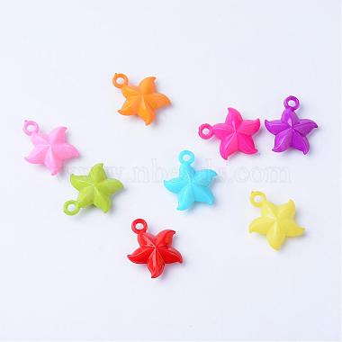26mm Mixed Color Starfish Acrylic Pendants