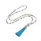 Polyester Tassel Pendant Jewelry Sets(SJEW-JS01063-01)-3
