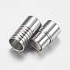 304 Stainless Steel Magnetic Clasps with Glue-in Ends(STAS-F149-04P-A)-3