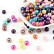 Mixed Color Imitation Pearl Acrylic Mardi Gras Round Beads(X-PACR-8D-M)-1