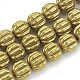 Electroplate Non-magnetic Synthetic Hematite Corrugated Beads Strands(G-T061-109G)-1