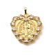 Religion Themed Rack Plating Brass Micro Pave Cubic Zirconia Pendants(KK-L226-007G-15)-1