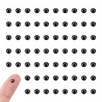 100Pcs 304 Stainless Steel Beads, Round, Black, 4x3mm, Hole: 1.6mm(FIND-UN0016-07A)