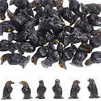 30Pcs Resin Crow Display Home Decorations, for Home Office Desk Decoration, Black, 13.5x12x28mm(DJEW-SP0001-34)