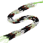 Natural Mixed Gemstone Beads Strands, Round Beads, Faceted, 3~3.5x3mm, Hole: 0.5mm, about 129~132pcs/strand, 15.16''~15.55''(38.5~39.5cm)(G-D080-A01-02-08)
