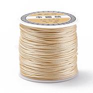 Nylon Thread, Rattail Satin Cord, Light Khaki, about 1mm, about 76.55 yards(70m)/roll(NWIR-Q010A-734)