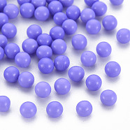 Opaque Acrylic Beads, No Hole, Round, Medium Slate Blue, 4mm, about 14000pcs/500g(MACR-S373-62A-02)
