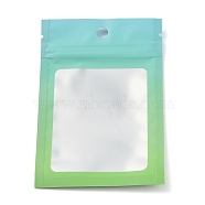 Plastic Zip Lock Bag, Gradient Color Storage Bags, Self Seal Bag, Top Seal, with Window and Hang Hole, Rectangle, Green, 12x8x0.25cm, Unilateral Thickness: 3.1 Mil(0.08mm), 95~100pcs/bag(OPP-H001-01A-01)