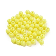 Plastic Beads, Round, Yellow, 6x8mm, Hole: 1.5mm, 3846pcs/500g(MACR-S378-01I)