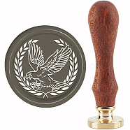 Brass Wax Seal Stamp with Handle, for DIY Scrapbooking, Eagle Pattern, 3.5x1.18 inch(8.9x3cm)(AJEW-WH0184-0822)