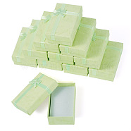 Cardboard Bracelet Storage Boxes, Rectangle with Bowknot, Mint Cream, 8.1x5.05x2.8cm(CON-TAC0006-03B)