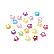 Opaque Acrylic Beads, Star, Mixed Color, 8.5x9x4mm, Hole: 1.8mm(SACR-G028-04)