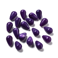 Opaque Acrylic Beads, Teardrop, Indigo, 13x9mm, Hole: 1.6mm(OACR-Q196-04B)