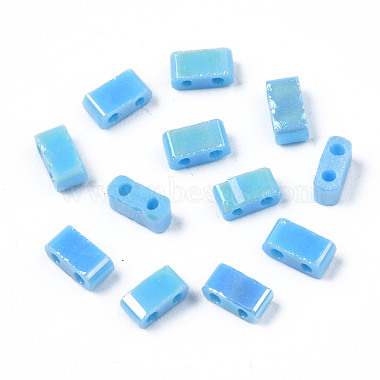 2-Hole Opaque Glass Seed Beads(SEED-N004-002-B01)-2