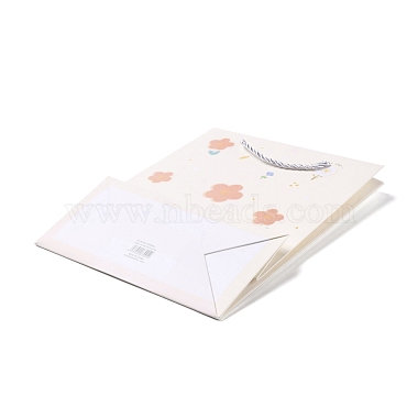 Прямоугольные бумажные пакеты с цветочным узором(CARB-F008-01B)-4