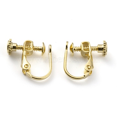 Brass Clip-on Earring Findings(X-KK-Z007-22G)-2