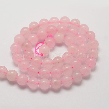 Chapelets de perles en quartz rose naturel(G-G735-46-8mm)-2