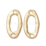 Alloy Connector Charms, Textured Oval Links, Golden, 26x13x1.6mm, Hole: 3mm, about 770pcs/1000g(FIND-C094-03G)
