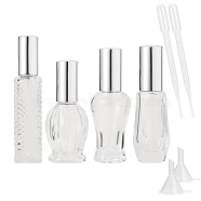 Gorgecraft DIY Perfume Bottle Kits, with Glass Spray Bottles, Plastic Funnel Hopper & Dropper, Clear, Bottles Capacity: 10ml/12ml, 4pcs/set(DIY-GF0001-25)