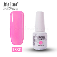 8ml Special Nail Gel, for Nail Art Stamping Print, Varnish Manicure Starter Kit, Pearl Pink, Bottle: 25x66mm(MRMJ-P006-J054)