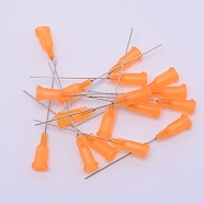 Stainless Steel Dispensing Needles, Plastic Interface, Orange, 55.5x7.5mm, Hole: 4.5mm, Pin: 0.64mm, inner diameter: 0.33mm(FIND-WH0053-77P-09)