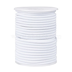 Elastic Cord, White, 3.5mm, about 20m/roll(EC-WH0001-02-3.5mm)