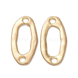 Alloy Connector Charms, Textured Oval Links, Golden, 26x13x1.6mm, Hole: 3mm, about 770pcs/1000g(FIND-C094-03G)