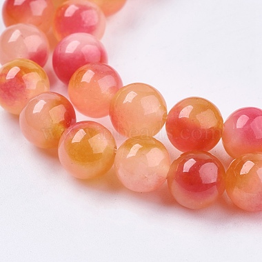 Two Tone Natural White Jade Bead Strands(X-G-R165-8mm-06)-3