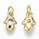 Brass Micro Pave Cubic Zirconia Charms(ZIRC-R109-042-NF)-1