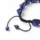 Bracelets de perles tressées en lapis lazuli naturel(BJEW-I273-J08)-3