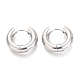 202 Stainless Steel Huggie Hoop Earrings(X-EJEW-O087-08D-P)-1