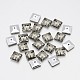 Back Plated Faceted Square Taiwan Acrylic Rhinestone Beads(ACRT-M04-7-04)-1