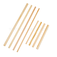 8 Styles Wood Craft Sticks, Half Round, BurlyWood, 148~300x6~12x3~6mm, 18pcs/set(WOOD-BC0001-12)