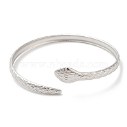 304 Stainless Steel Bangles, Snake Cuff Bangles, Jewelry for Women, Stainless Steel Color, Inner Diameter: 2-1/4 inch(5.7cm)(BJEW-L682-007P)