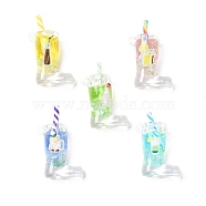 Transparent Acrylic Pendants, Boot, Mixed Color, 30.5x21.5x11.5mm, Hole: 1.5mm(OACR-M005-01)