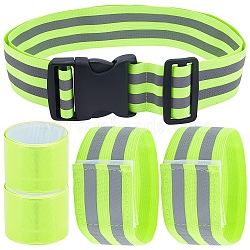 Gorgecraft 7Pcs 4 Style Polyester Reflective Hip Belt, with Plastic Buckles, Night Running, Mixed Color(AJEW-GF0004-43)