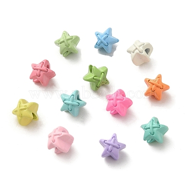 Mixed Color Star Alloy Beads
