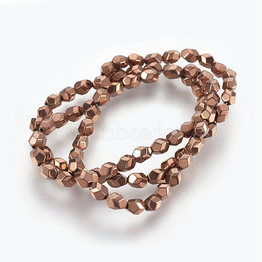 Electroplated Non-magnetic Synthetic Hematite Bead Strand(G-E498-06B-04)-2
