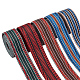 WADORN 5Pcs 5 Colors Bohemian Style Polyester Striped Ribbon(OCOR-WR0001-07B)-1