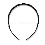 Resin Hair Bands for Women Girls, Wavy Shape, Black, 139x121x16mm(MRMJ-P021-05B)