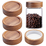 Wood with Plastic Bottle Caps, Reusable Sealer Covers, Column, Camel, 80.5x25mm, Inner Diameter: 64mm(WOOD-WH0124-12A)