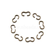 Iron Quick Link Connectors, Chain Findings, Number 3 Shaped Clasps, Antique Bronze, 7.5~8x4x1~2mm(IFIN-TA0001-06AB)
