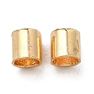 Brass Spacer Beads, Tube, Real 18K Gold Plated, 2x2mm, Hole: 1.2mm(KK-F855-06G)
