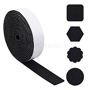 Self-adhesive Felt Fabric, DIY Crafts, Black, 500x4x0.5cm(FIND-WH0428-05B-01)