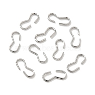 304 Stainless Steel Quick Link Connectors, Chain Findings, Number 3 Shaped Clasps, Stainless Steel Color, 10x4x0.86mm(STAS-P336-05H-P)