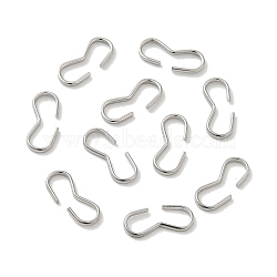 Non-Tarnish 304 Stainless Steel Quick Link Connectors, Chain Findings, Number 3 Shaped Clasps, Stainless Steel Color, 10x4x0.86mm(STAS-P336-05H-P)