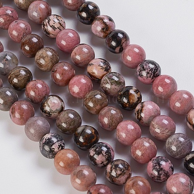 10mm Round Rhodonite Beads